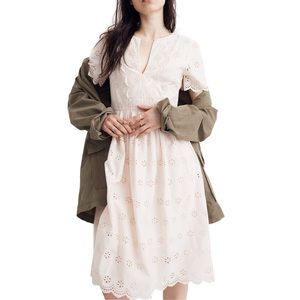 Madewell Scallop Eyelet Midi Dress
